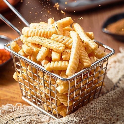 Línea de producción con cocción al vapor de pellets de snacks (sin aceite) / galletas de camarones