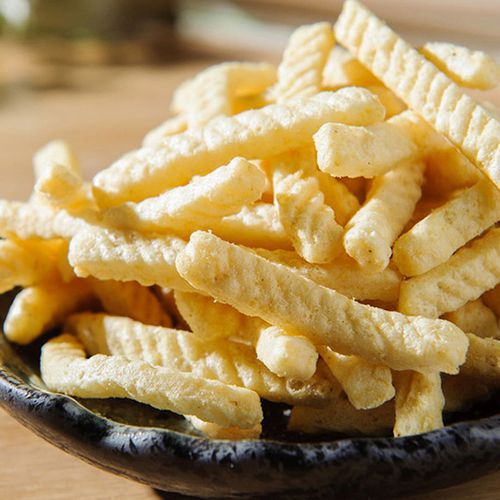 Línea de producción con cocción al vapor de pellets de snacks (sin aceite) / galletas de camarones