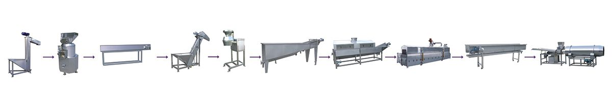 Línea de producción de papas fritas naturales