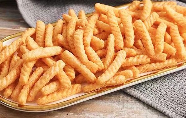 Línea de producción con cocción al vapor de pellets de snacks (sin aceite) / galletas de camarones